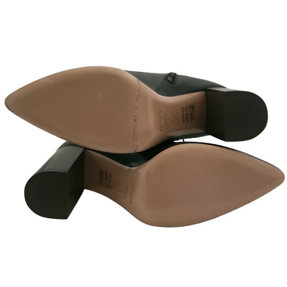 MAJE Fauve leather pointed pointy toe thigh over the knee black boots 40 9 NEW - Picture 7 of 10